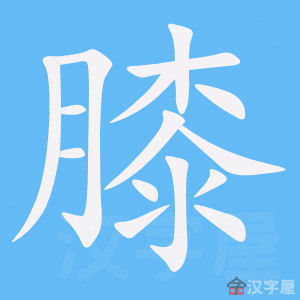 《膝》的笔顺动画写字动画演示