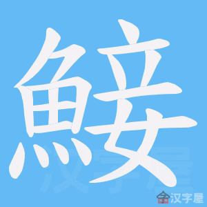 《鯜》的笔顺动画写字动画演示