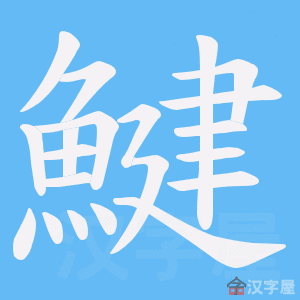 《鰎》的笔顺动画写字动画演示