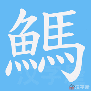 《鰢》的笔顺动画写字动画演示